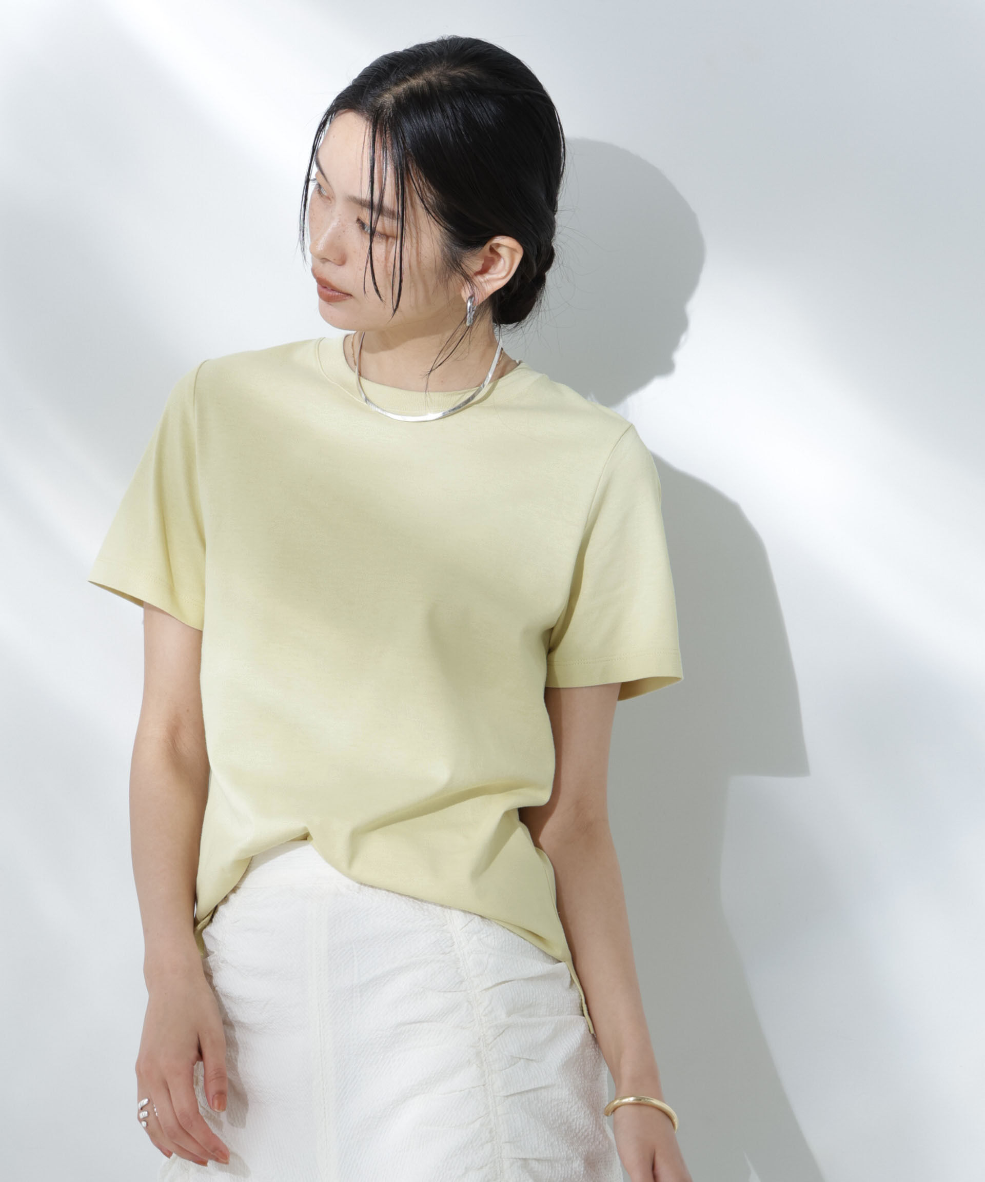 nano･universe「Anti Soaked(R) 汗染み防止カラフルクルーTシャツ」|Tシャツ・カットソー|