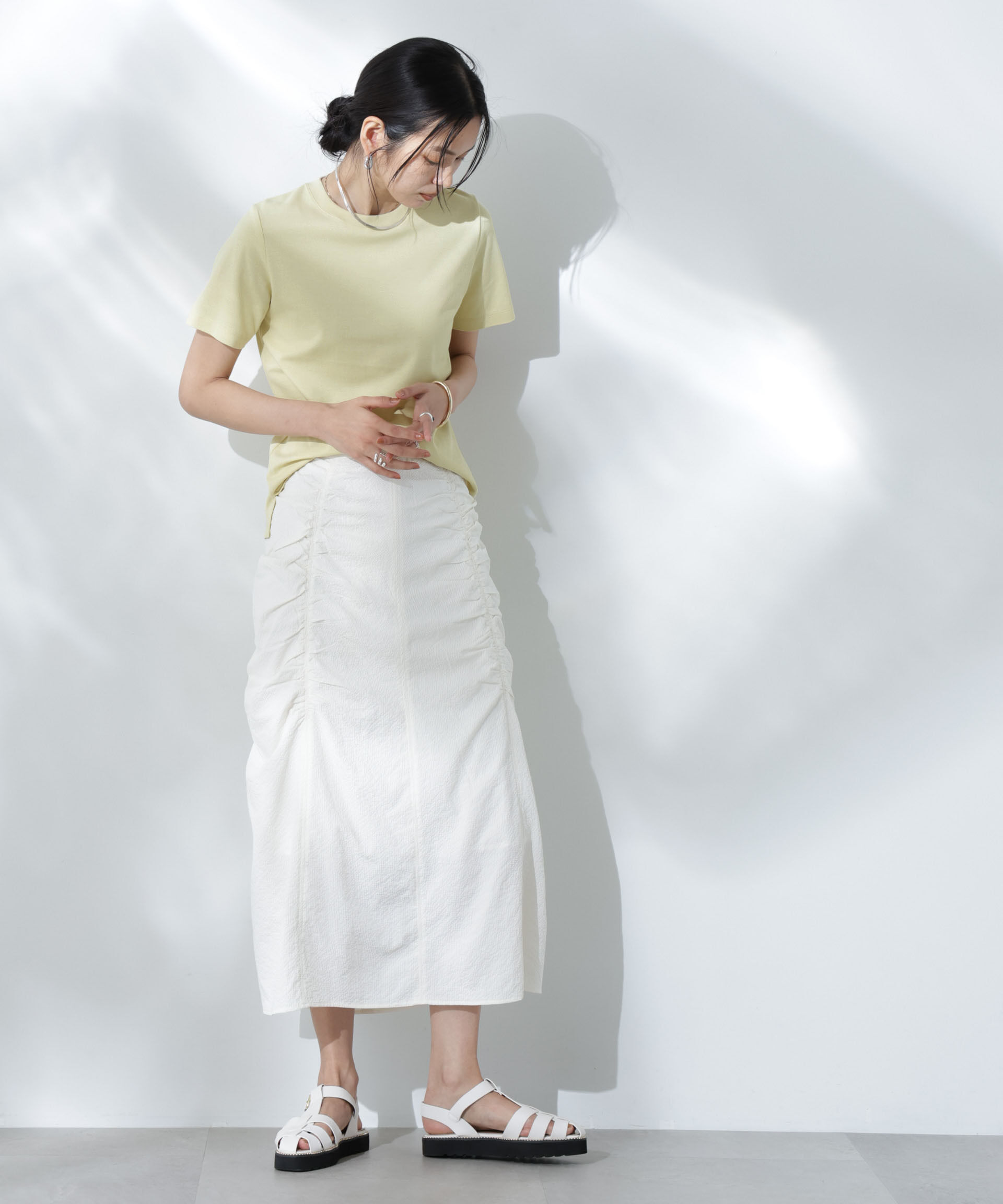 nano･universe「Anti Soaked(R) 汗染み防止カラフルクルーTシャツ」|Tシャツ・カットソー|
