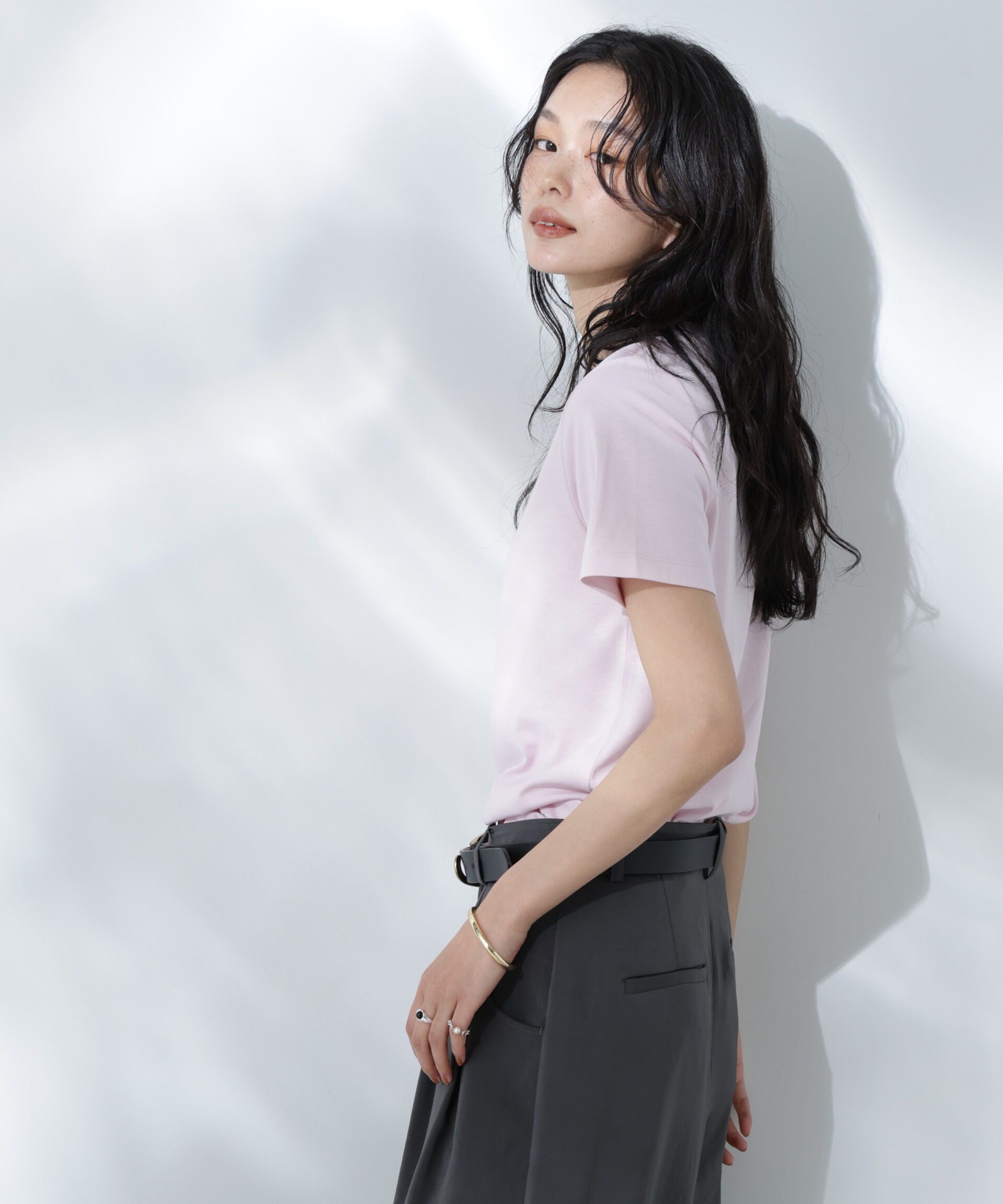 nano･universe「Anti Soaked(R) 汗染み防止カラフルクルーTシャツ」|Tシャツ・カットソー|