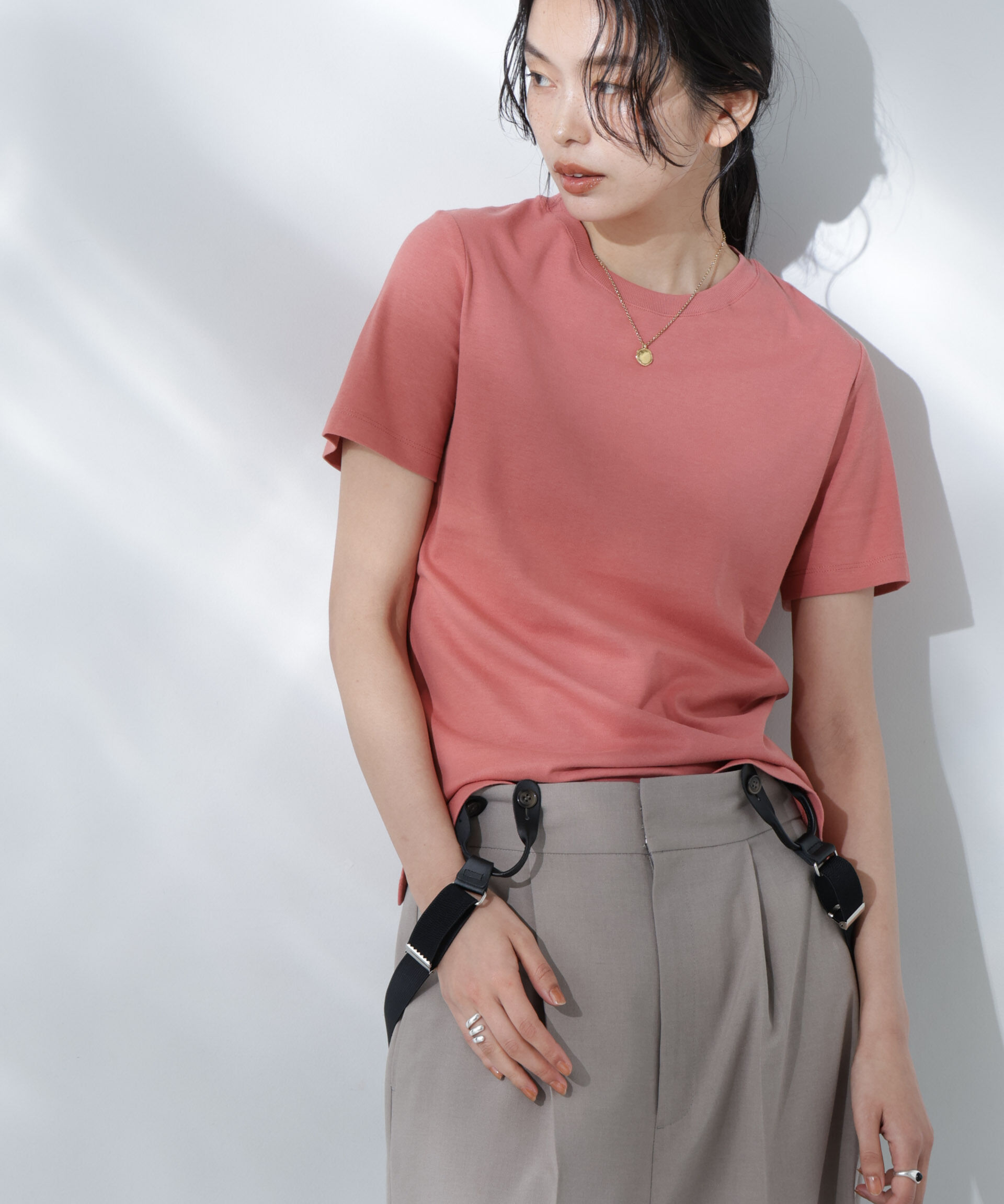 nano･universe「Anti Soaked(R) 汗染み防止カラフルクルーTシャツ」|Tシャツ・カットソー|
