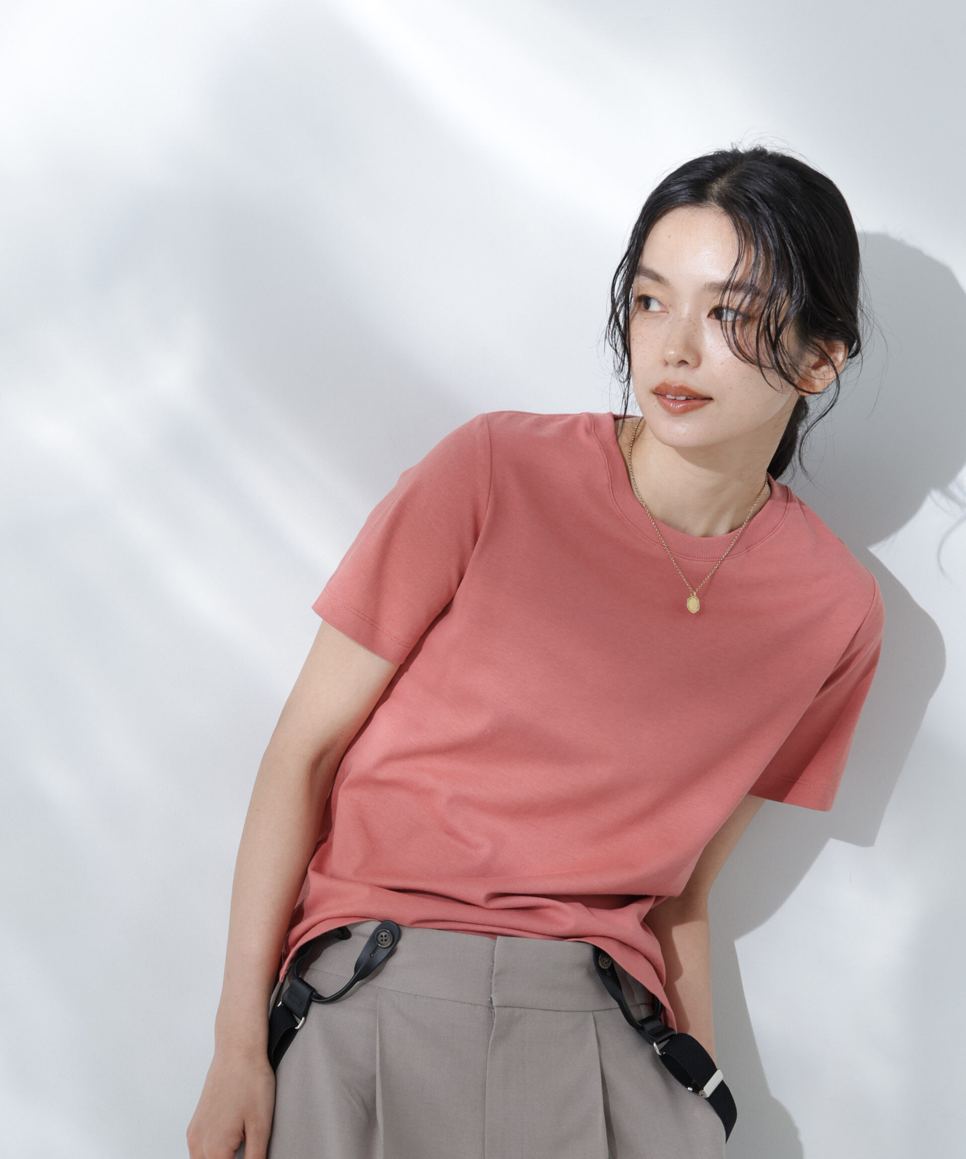 nano･universe「Anti Soaked(R) 汗染み防止カラフルクルーTシャツ」|Tシャツ・カットソー|