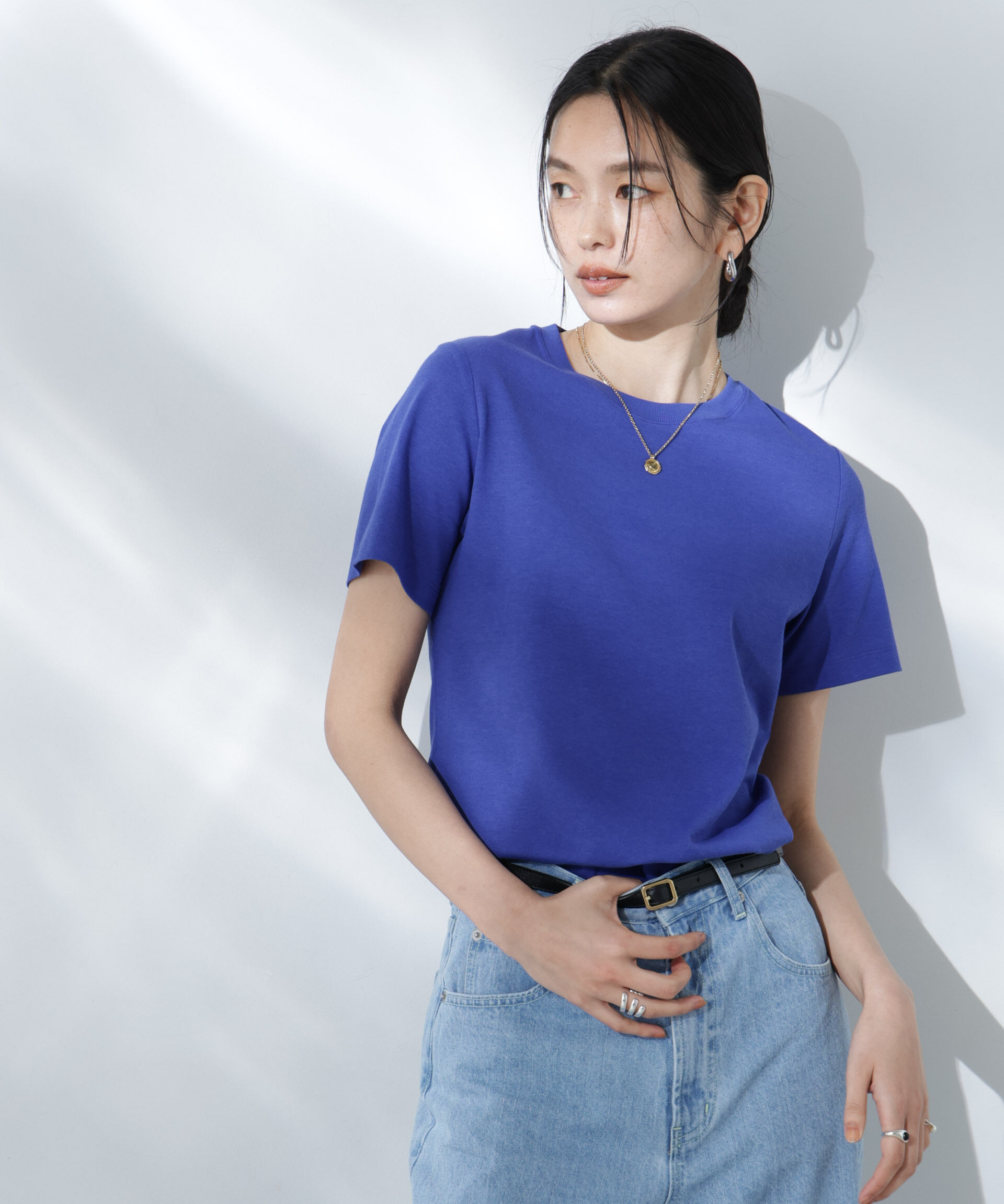 nano･universe「Anti Soaked(R) 汗染み防止カラフルクルーTシャツ」|Tシャツ・カットソー|