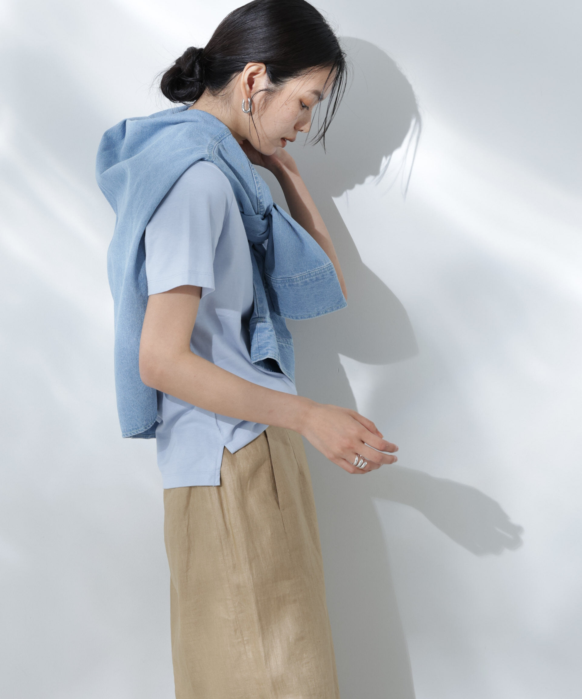 nano･universe「Anti Soaked(R) 汗染み防止カラフルクルーTシャツ」|Tシャツ・カットソー|