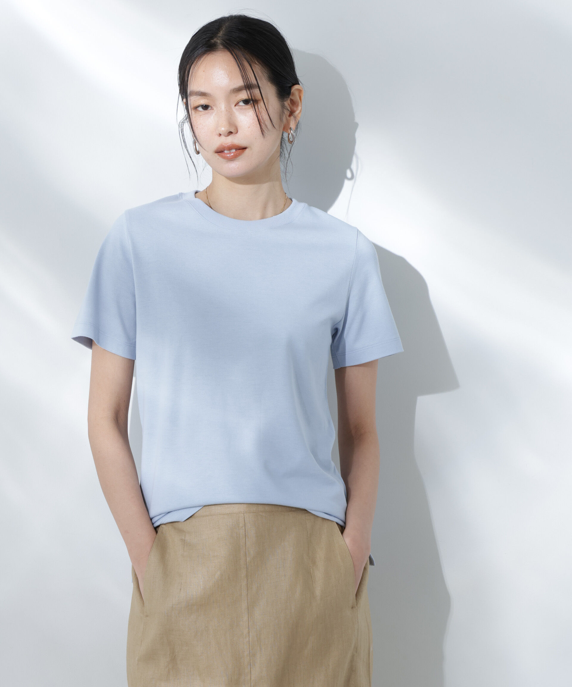 nano･universe「Anti Soaked(R) 汗染み防止カラフルクルーTシャツ」|Tシャツ・カットソー|