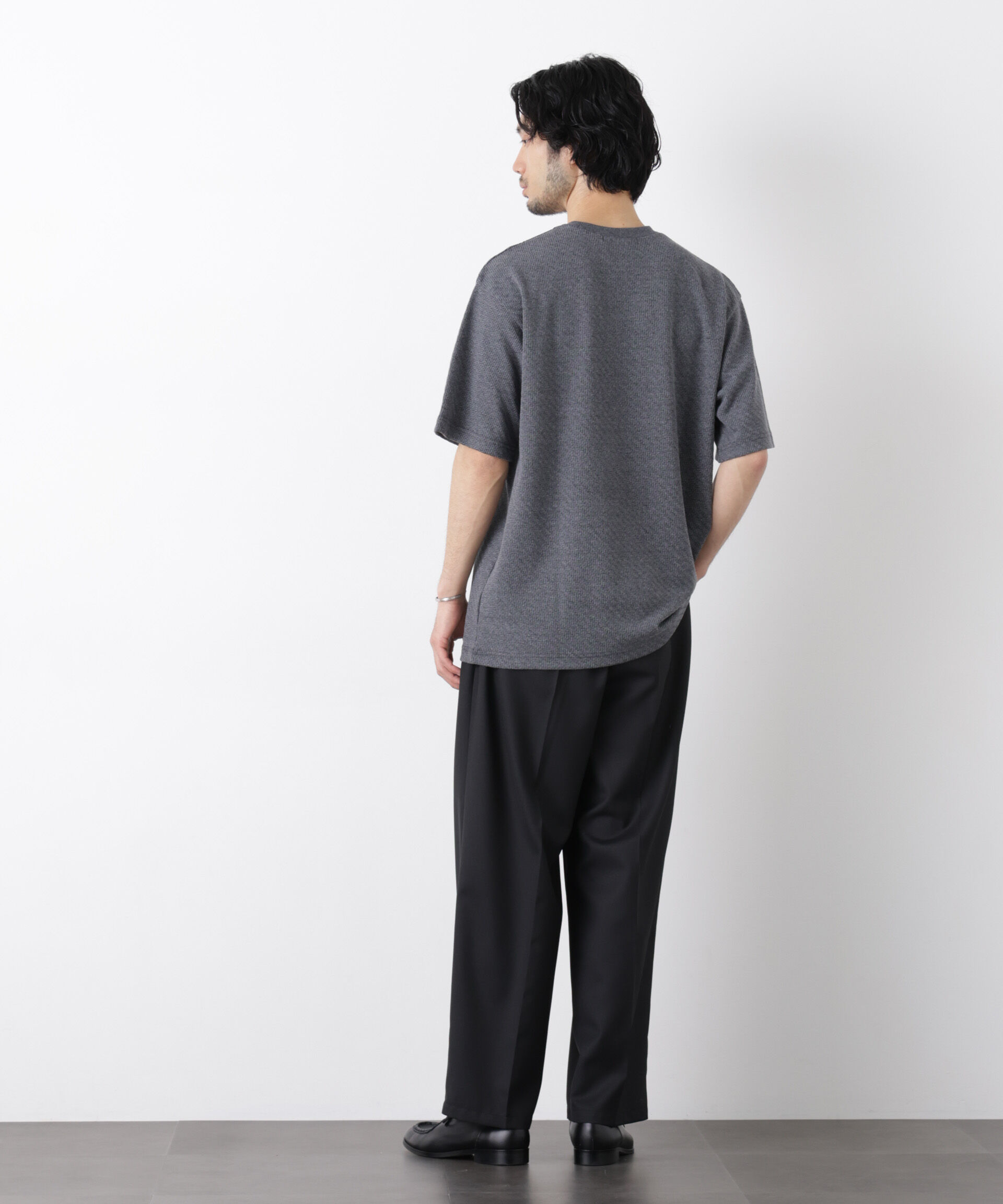 nano･universe「リンクスジャガードスリーブTシャツ」|Tシャツ・カットソー|