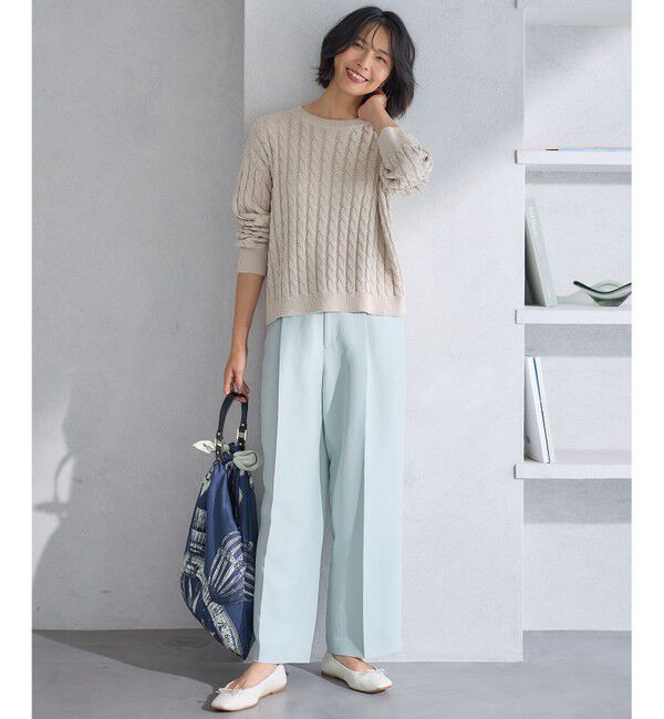 23区「【Oggi4月号掲載/洗える】ハイカウントライトクロス クロップド パンツ」|その他|