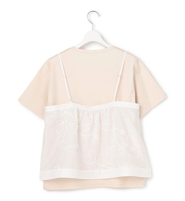 23区「シアーエンブロイダリー キャミソール コンビ Tシャツ」|Tシャツ・カットソー|