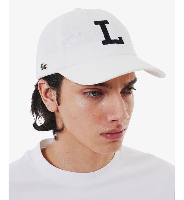 LACOSTE「Lステッチローキャップ」|キャップ・キャスケット|ホワイト