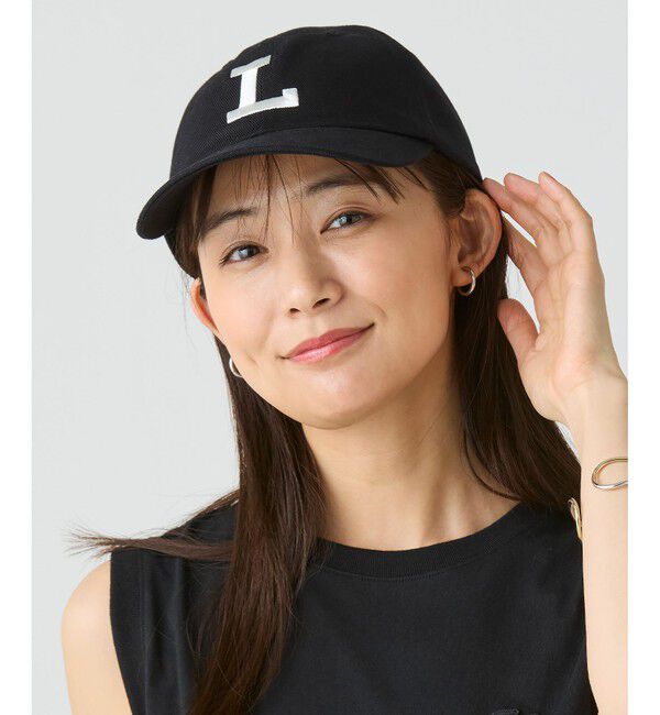 LACOSTE「Lステッチローキャップ」|キャップ・キャスケット|ブラック