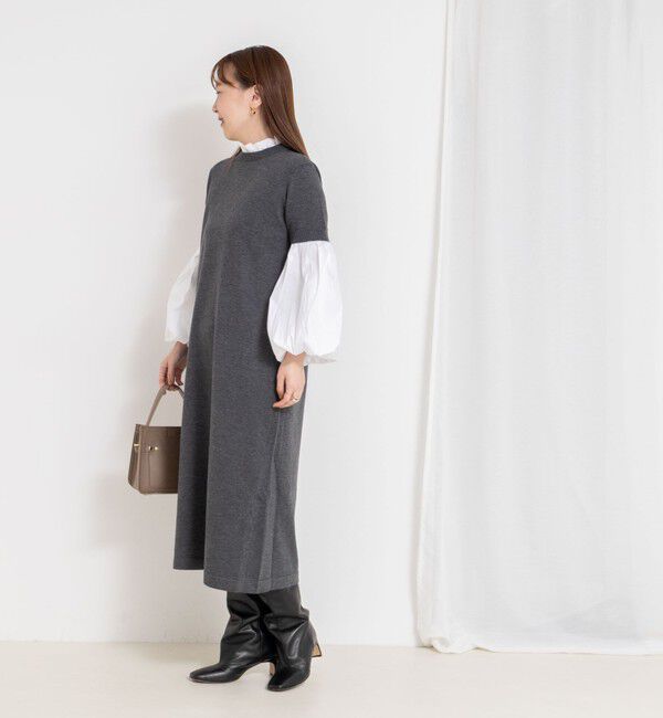NOLLEY'S sophi「【MARILYN MOON/マリリーンムーン】14gwool 2way sleeve one-piece」|ワンピース|