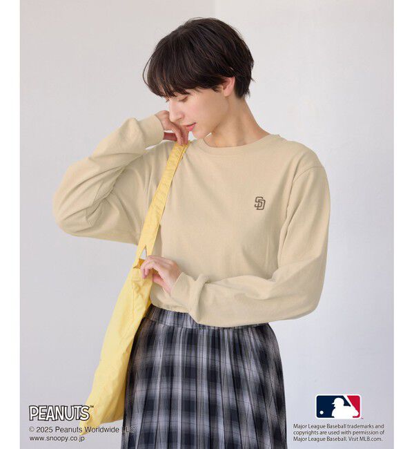 Rope&rsquo;Picnic「【PEANUTS&times;MLB COLLECTION by ROPE' PICNIC】ロングスリーブTee」|Tシャツ・カットソー|