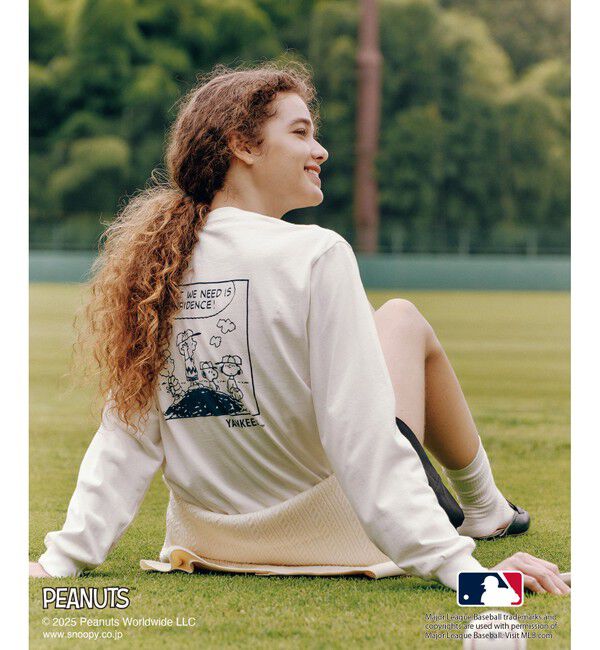 Rope&rsquo;Picnic「【PEANUTS&times;MLB COLLECTION by ROPE' PICNIC】ロングスリーブTee」|Tシャツ・カットソー|