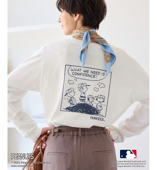 Rope&rsquo;Picnic「【PEANUTS&times;MLB COLLECTION by ROPE' PICNIC】ロングスリーブTee」|Tシャツ・カットソー|