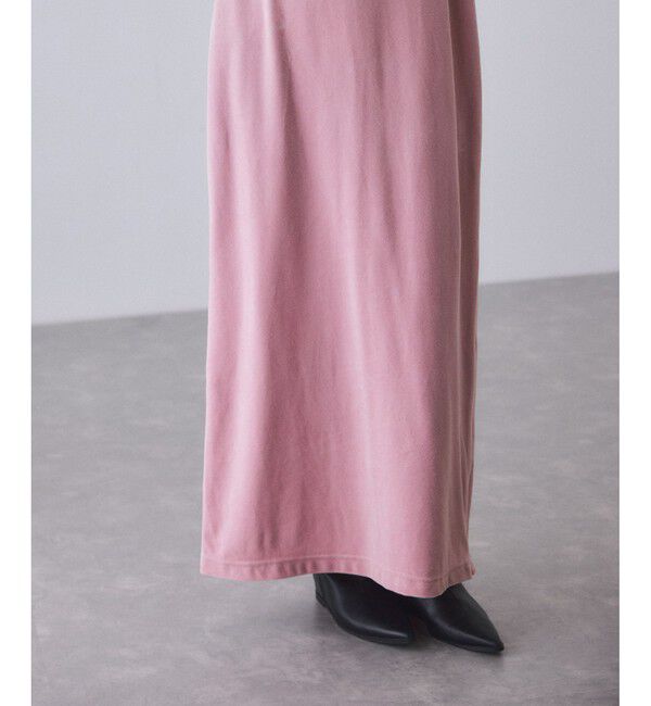 ADAM ET ROPE'「ベロア BOTANICAL DYED DRESS」|ワンピース|