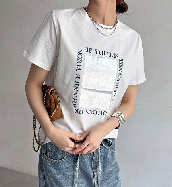  「【WEB限定】シルバープリントTEE」|Tシャツ・カットソー|