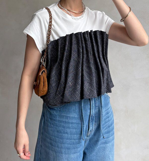  「【WEB限定】ビスチェ切替TEE」|Tシャツ・カットソー|