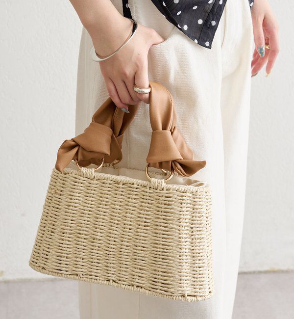  「結び目ハンドルかごBAG」|トートバッグ|