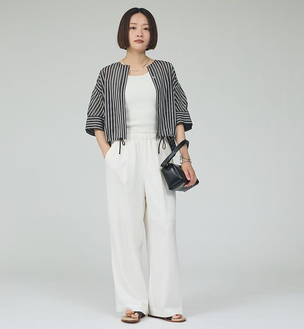 qualite「【シルエット調整可能】フォルムドロストブラウス【予約】」|シャツ・ブラウス|
