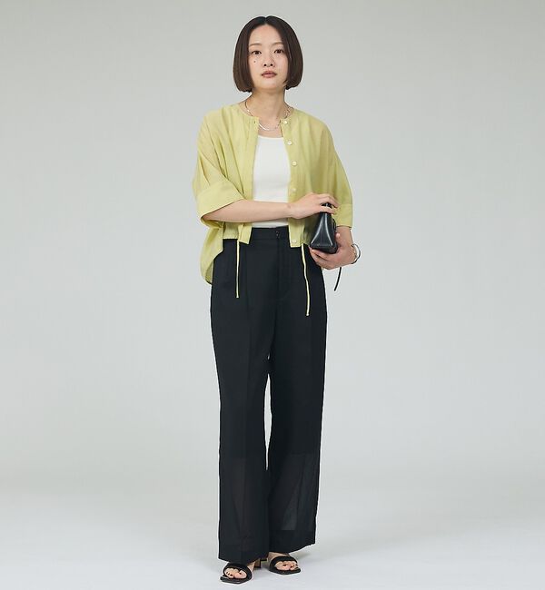 qualite「【シルエット調整可能】フォルムドロストブラウス【予約】」|シャツ・ブラウス|