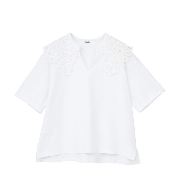 TIARA「レースカラーTシャツ」|Tシャツ・カットソー|