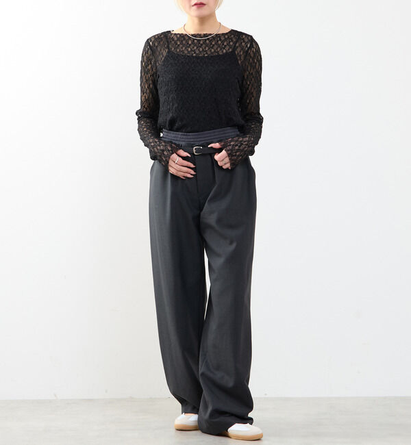 SOFFITTO「【A_/エース】ストレッチレースプルオーバー」|Tシャツ・カットソー|