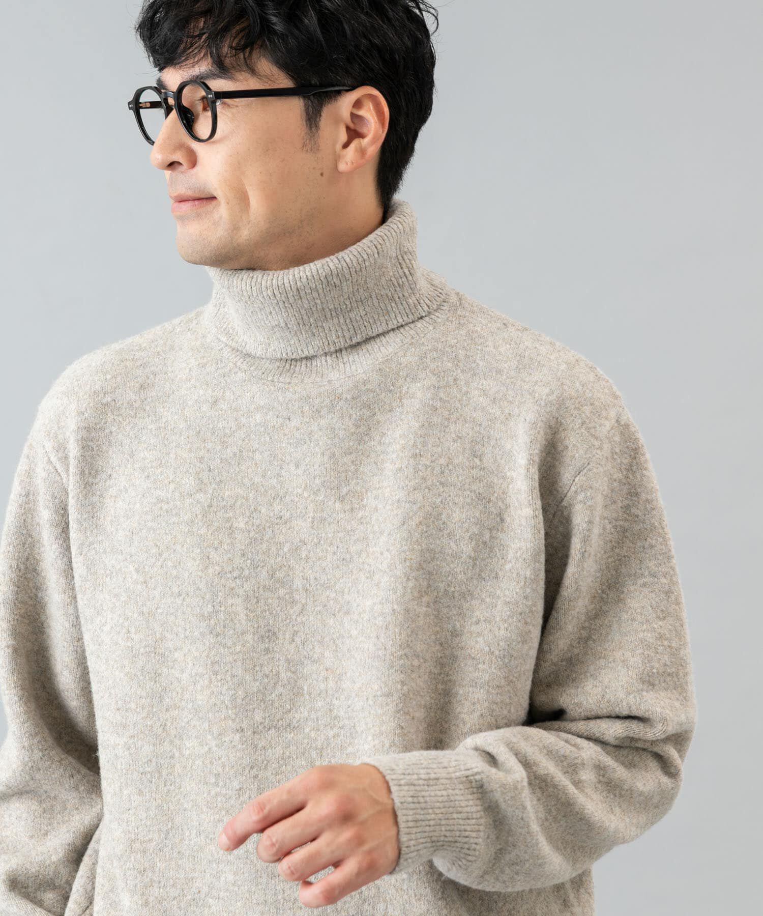 URBAN RESEARCH ROSSO「ブークレストレッチタートルニット」|ニット・セーター|グレー系その他