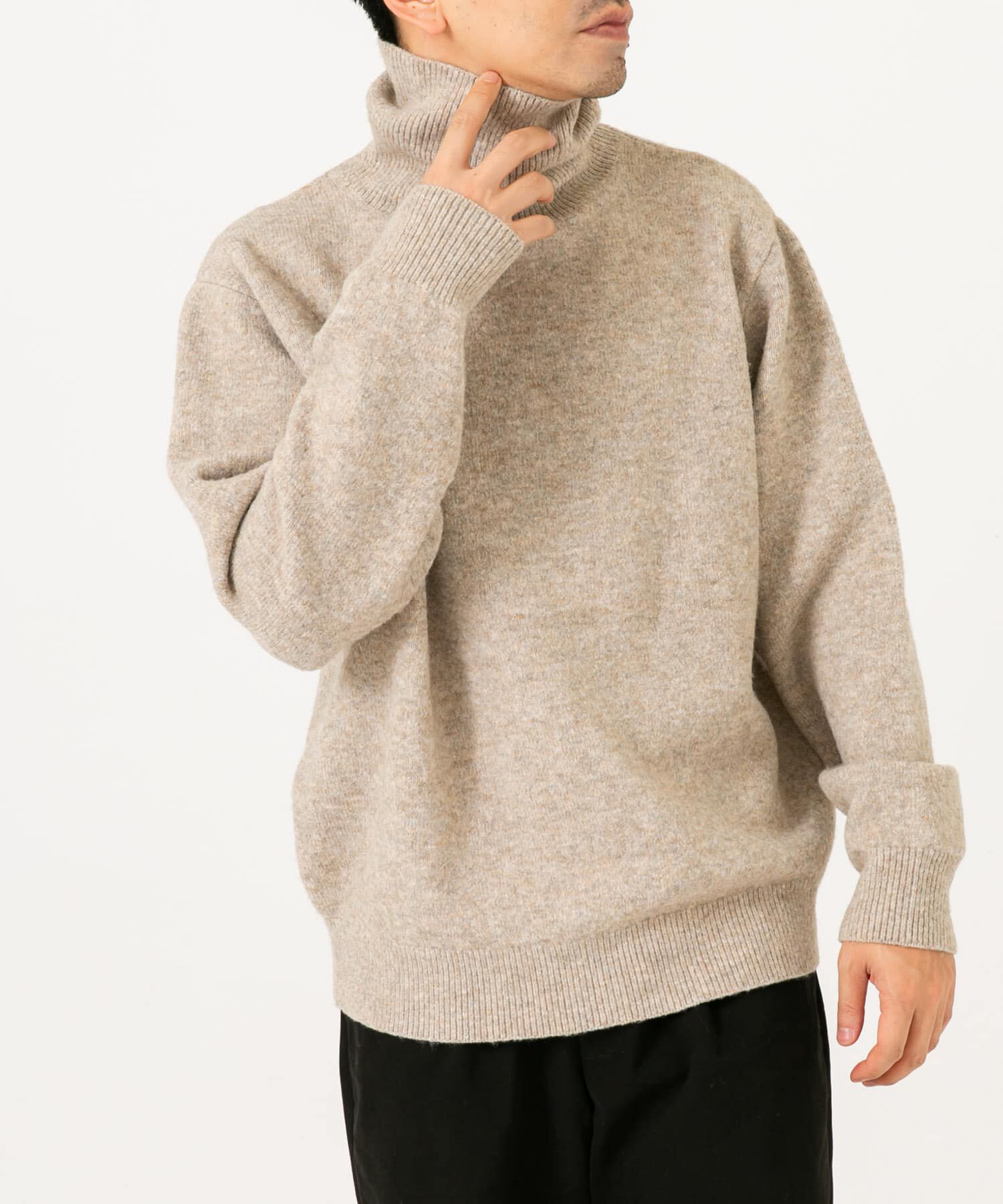 URBAN RESEARCH ROSSO「ブークレストレッチタートルニット」|ニット・セーター|