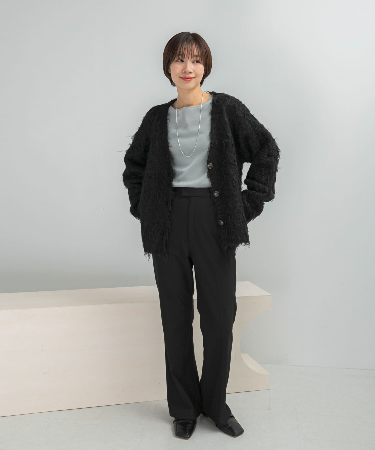 URBAN RESEARCH ROSSO「Mewl　ファーカーディガン」|カーディガン|