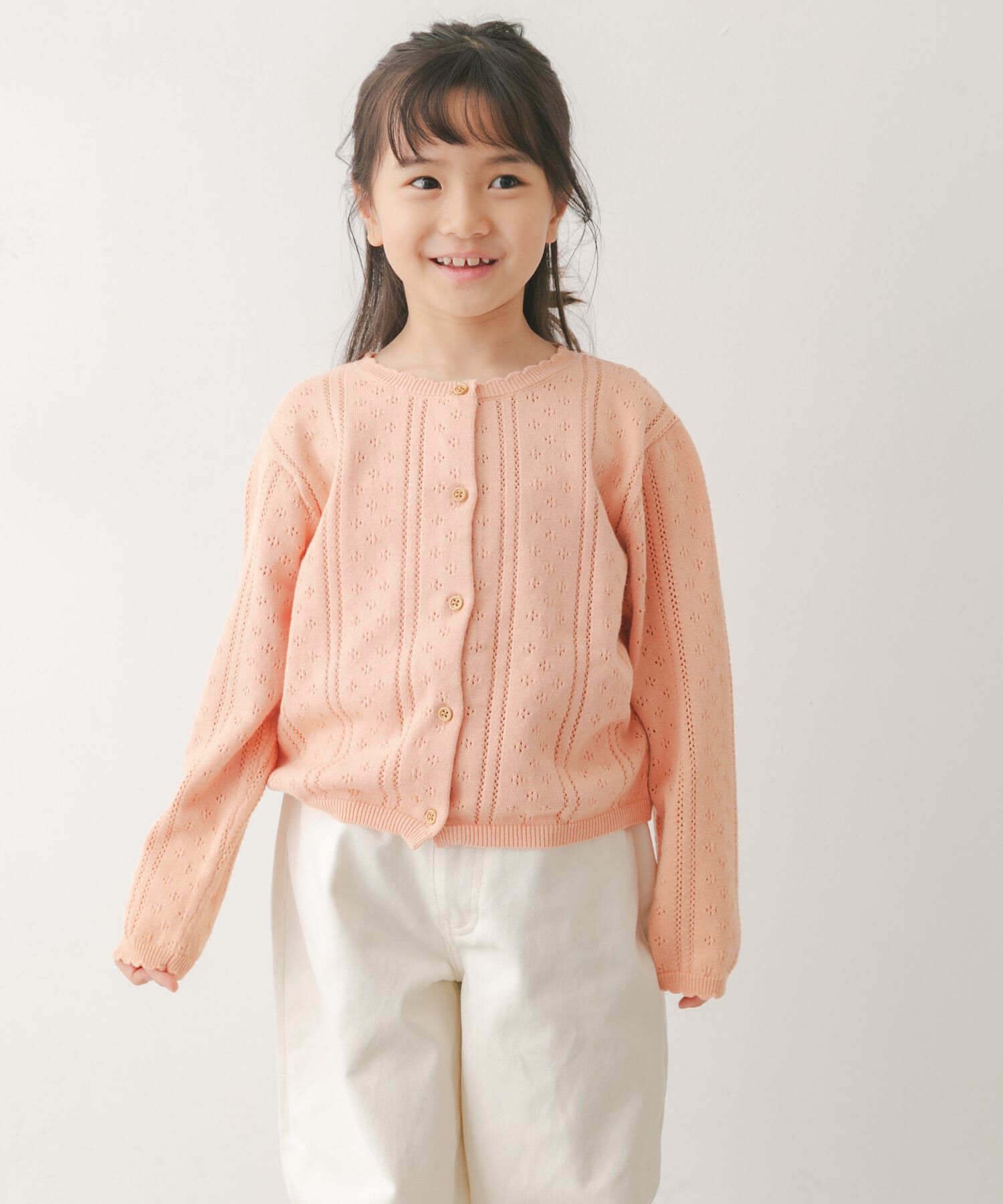 URBAN RESEARCH DOORS「透かし編みカーディガン(KIDS)」|ニット・セーター|