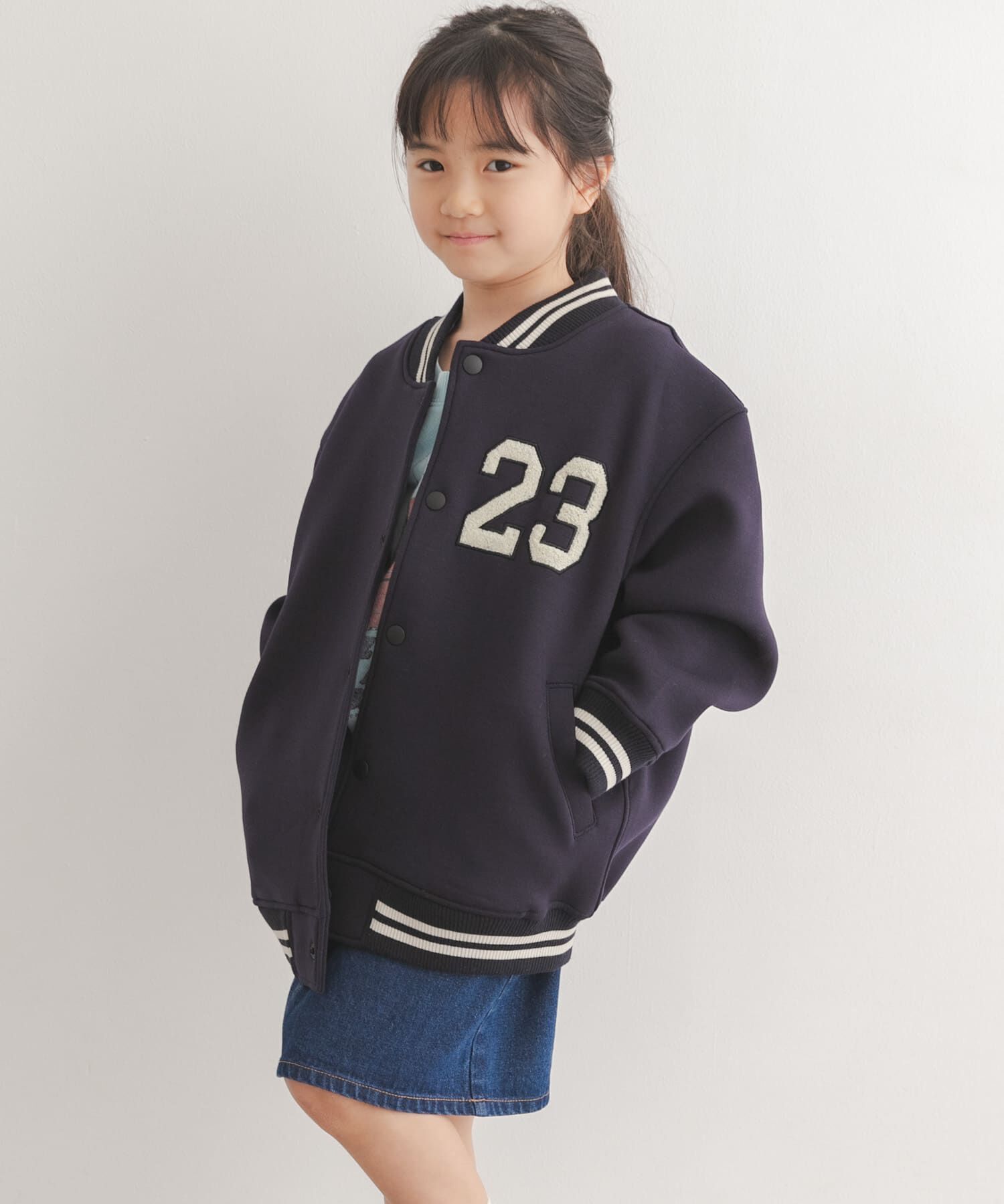 URBAN RESEARCH DOORS「ダンボールニットスタジャン(KIDS)」|その他|ネイビー