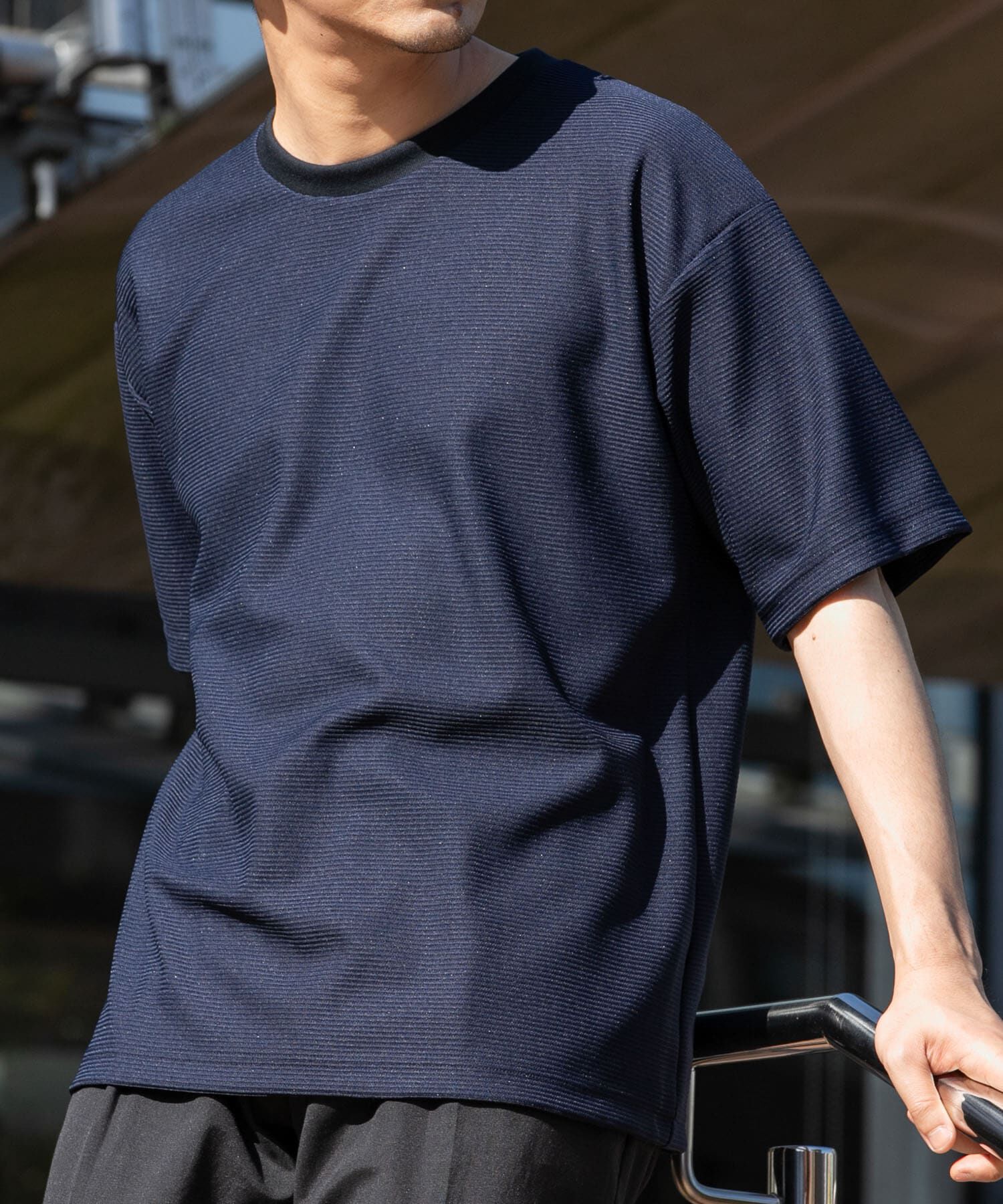 URBAN RESEARCH ROSSO「『吸水速乾』シリウスショートスリーブTシャツ」|Tシャツ・カットソー|ネイビー