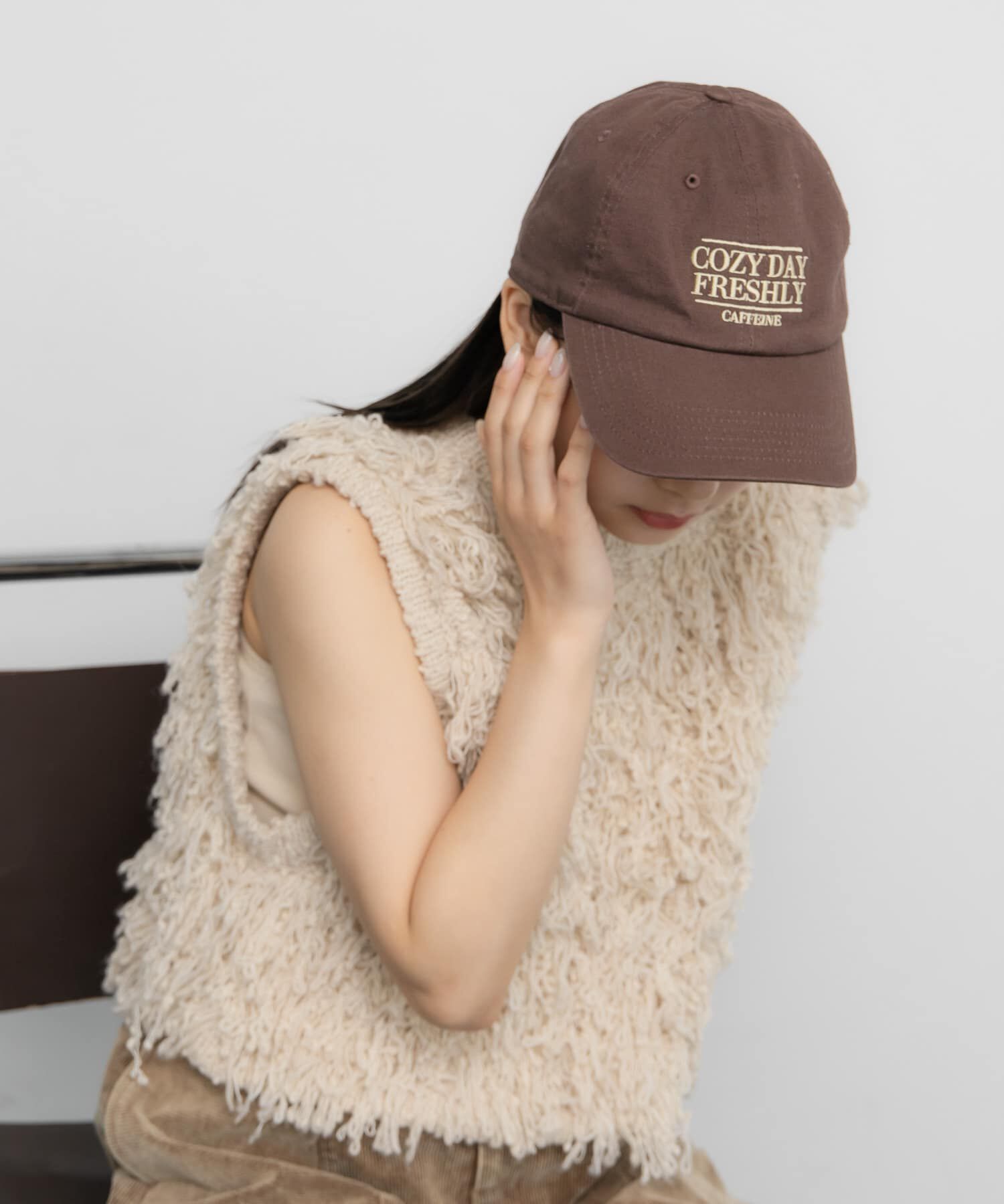  「カフェロゴエンブロイダリーCAP」|キャップ・キャスケット|