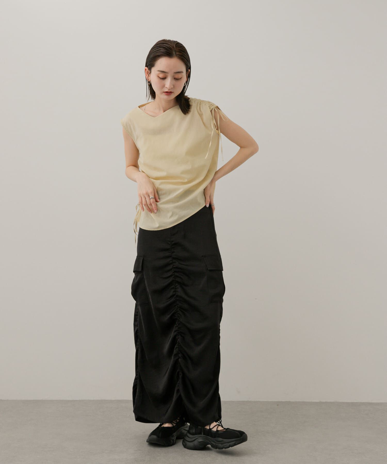 SENSE OF PLACE by URBAN RESEARCH「アシンメトリーシャーリングトップ」|シャツ・ブラウス|