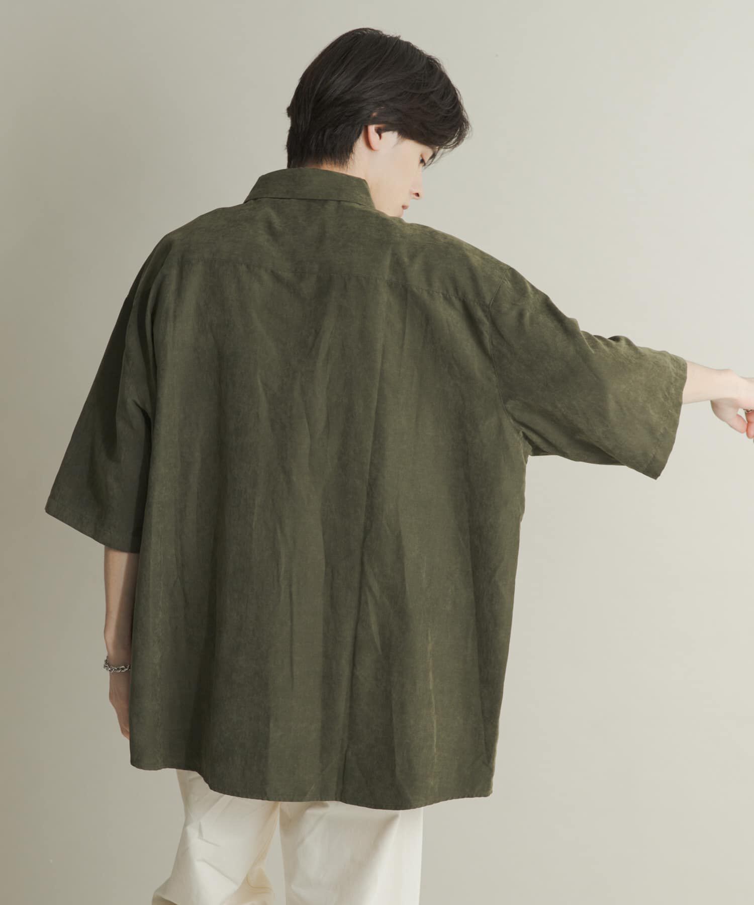 SENSE OF PLACE by URBAN RESEARCH「エクストラルーズピーチサテンショートスリーブシャツ」|シャツ・ブラウス|