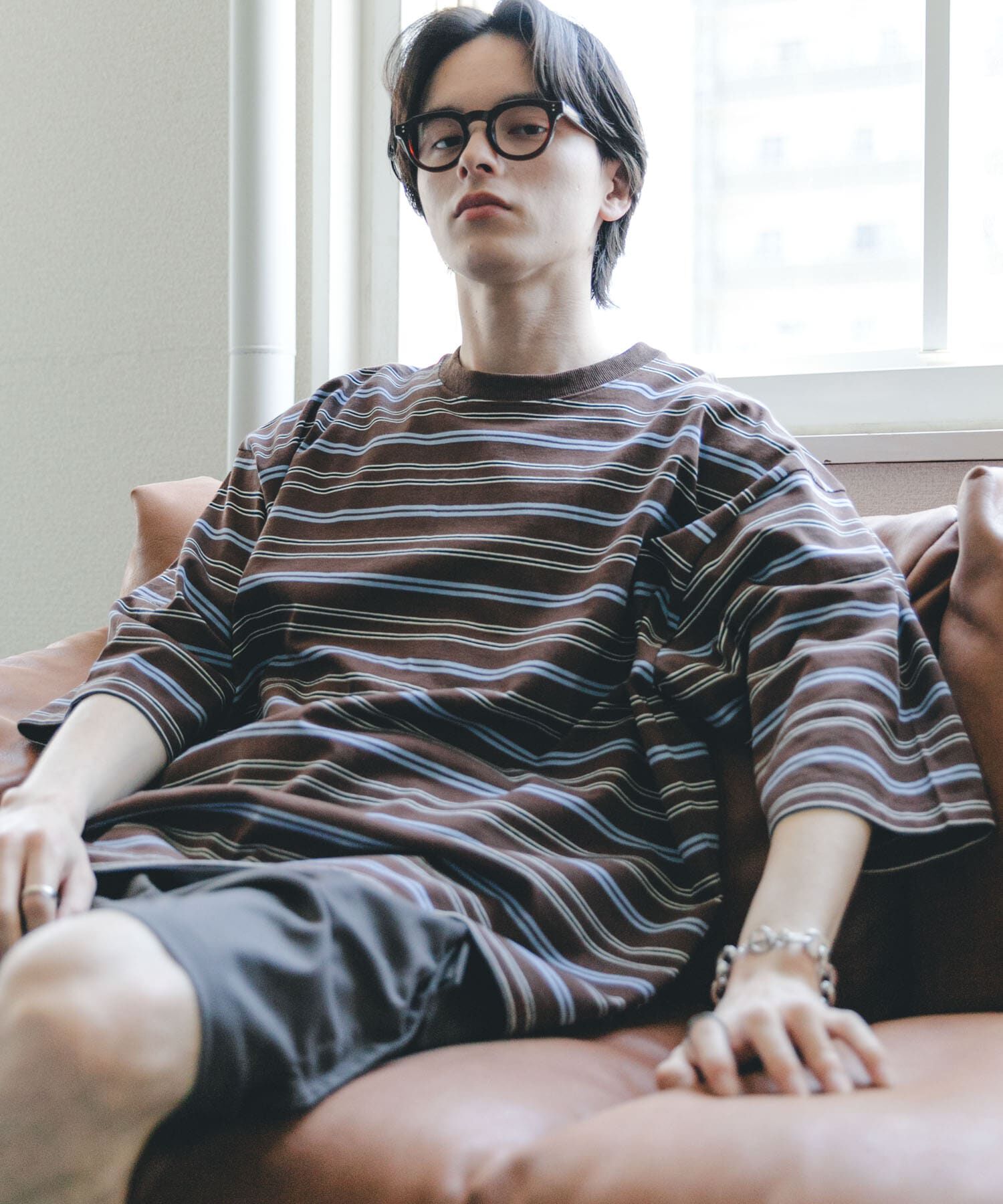 SENSE OF PLACE by URBAN RESEARCH「ボーダーエクストラルーズTシャツ」|Tシャツ・カットソー|