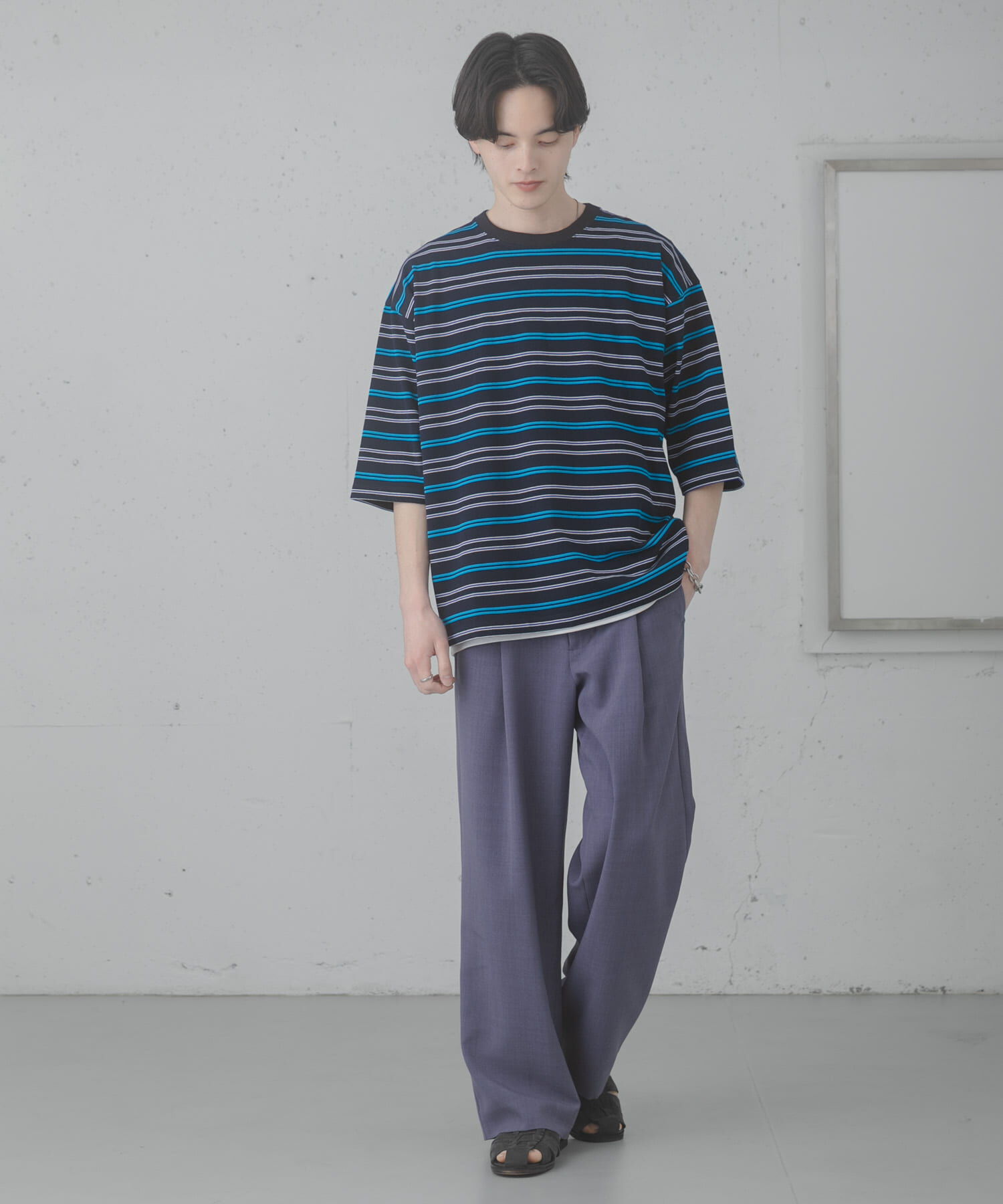SENSE OF PLACE by URBAN RESEARCH「ボーダーエクストラルーズTシャツ」|Tシャツ・カットソー|