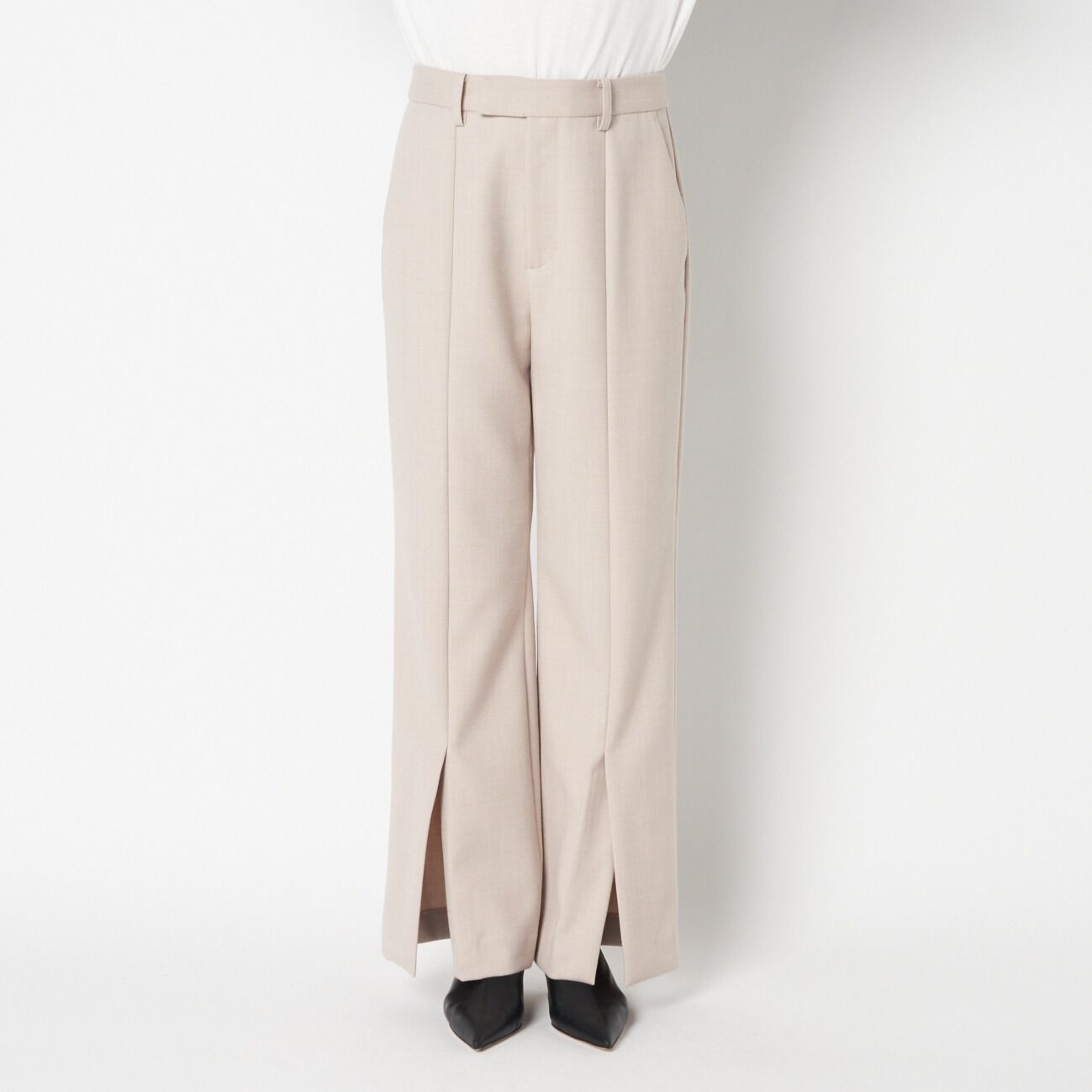 HELIOPOLE「HELIOPOLE WOOL FLARE PANTS」|チノ|