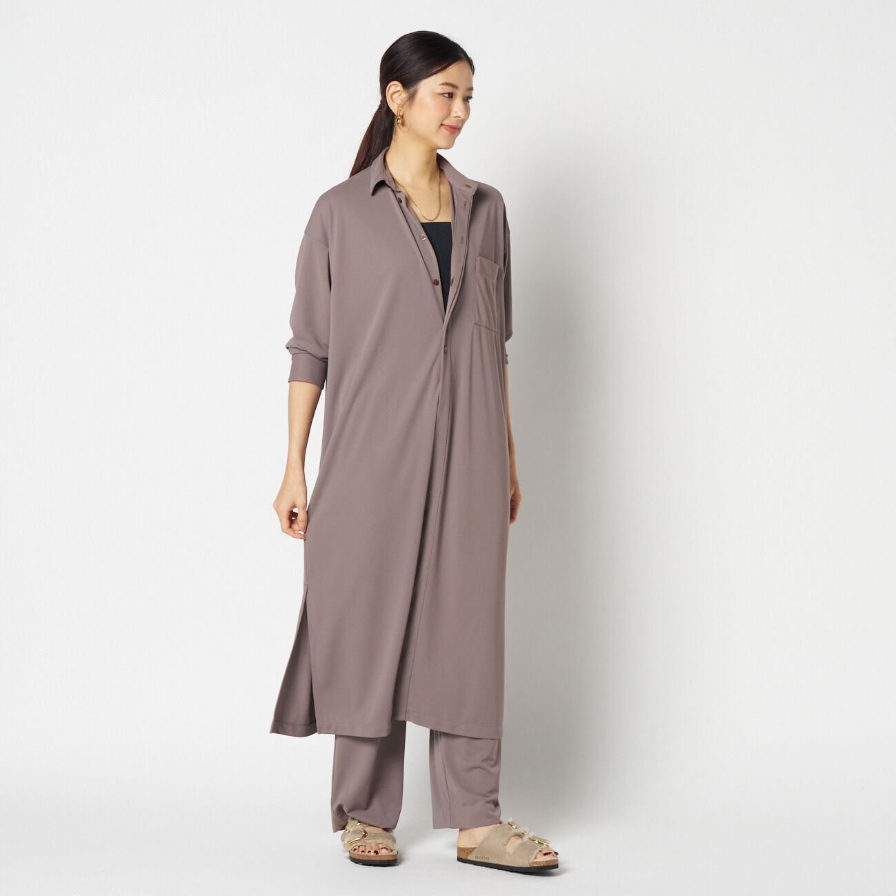 HELIOPOLE「HELIOPOLE DRY TOUCH SMOOTH SHIRT DRESS」|ワンピース|