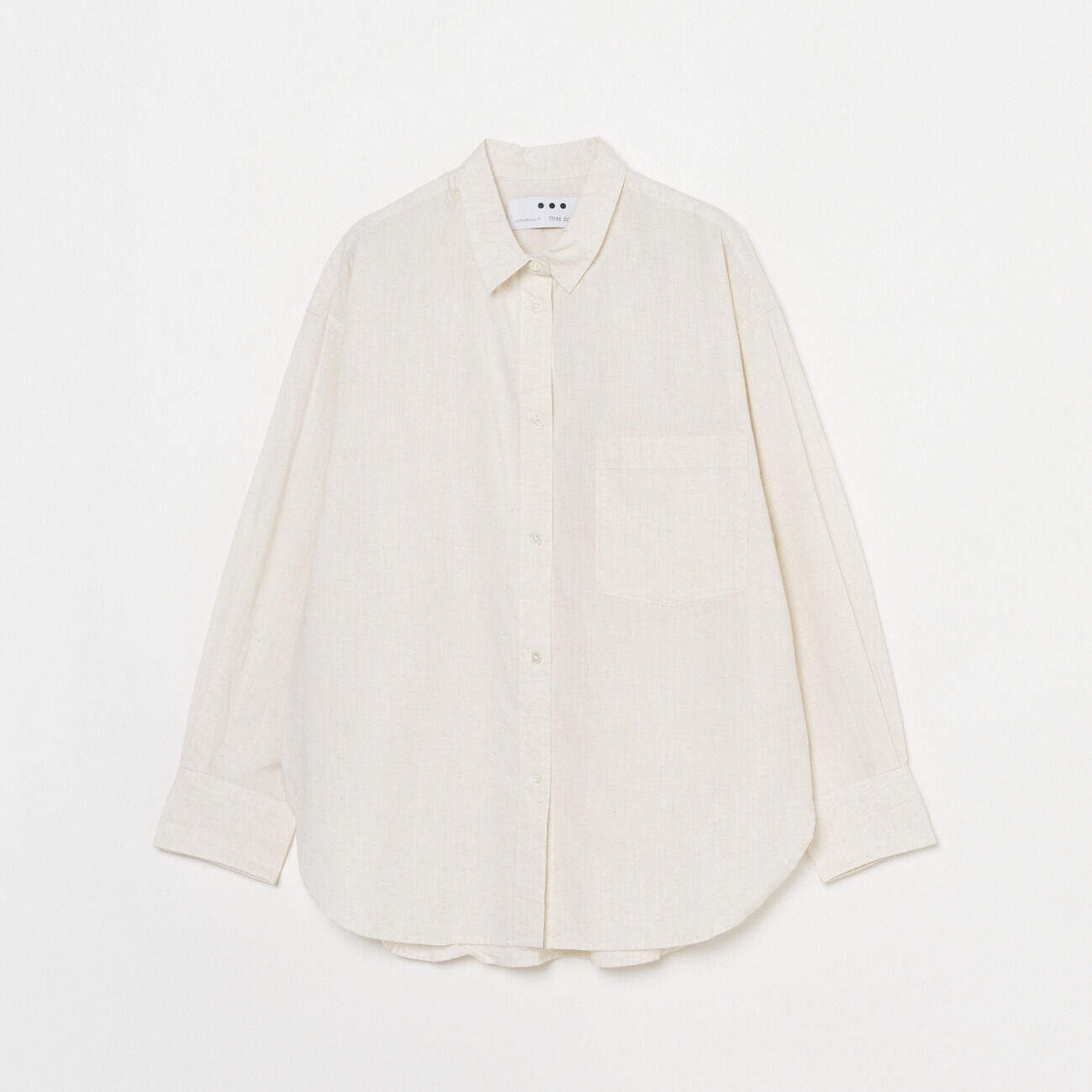  「three dots COTTON LINEN SHIRT」|シャツ・ブラウス|アイボリー