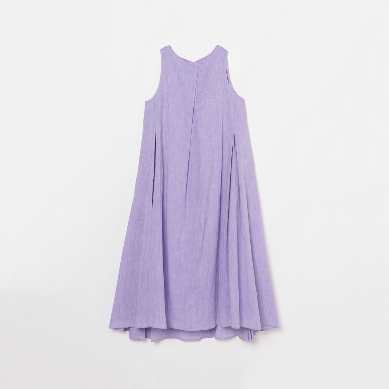  「three dots COTTON LINEN DRESS」|ワンピース|パープル