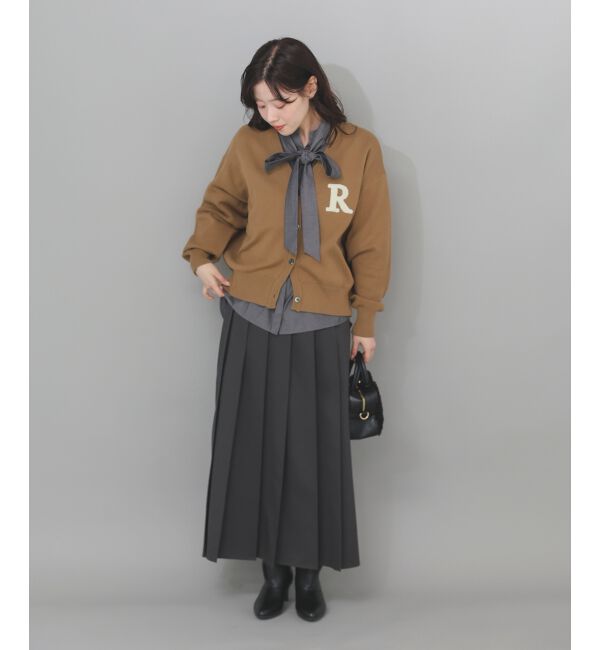  「★再入荷《手洗い可能》サガラ刺繍Vカーディガン」|カーディガン|