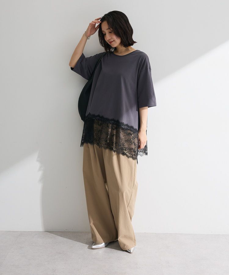 Green Parks「裾イレヘムレースプルオーバー」|Tシャツ・カットソー|