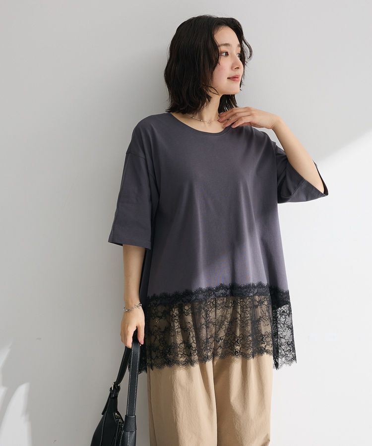 Green Parks「裾イレヘムレースプルオーバー」|Tシャツ・カットソー|