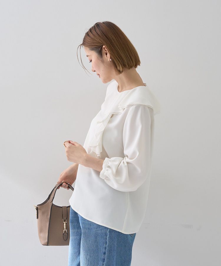 YECCA VECCA「アシメラッフルブラウス」|シャツ・ブラウス|