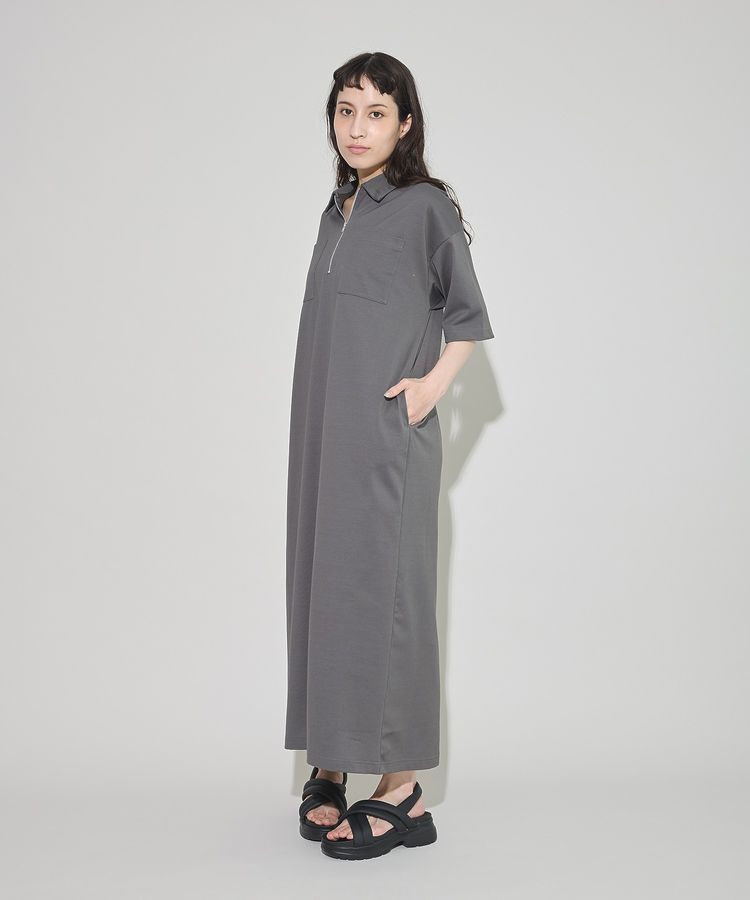 GARAGE OF GOOD CLOTHING「【日本製】ポロ襟ZIP付ワンピース」|ワンピース|