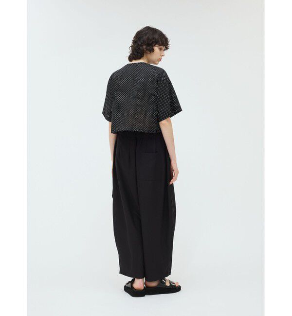 mizuiro ind「mizuiro ind ドットドローストリングシャツ」|シャツ・ブラウス|