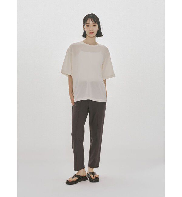 MIDIUMISOLID「MIDIUMISOLID Men&rsquo;s ハーフスリーブシアーベーシックプルオーバー」|Tシャツ・カットソー|