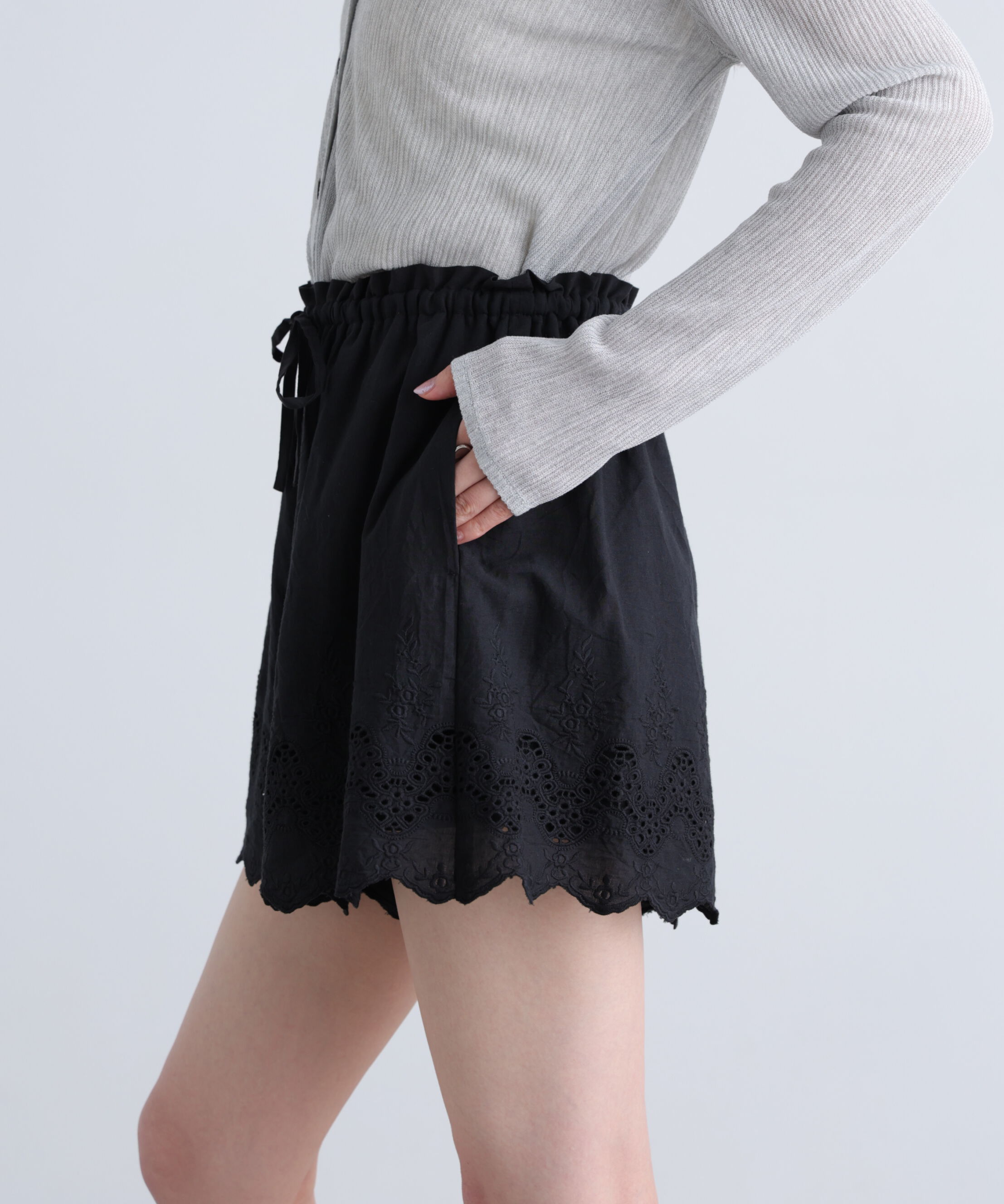  「コットンレースキュロットショートパンツ」|その他|