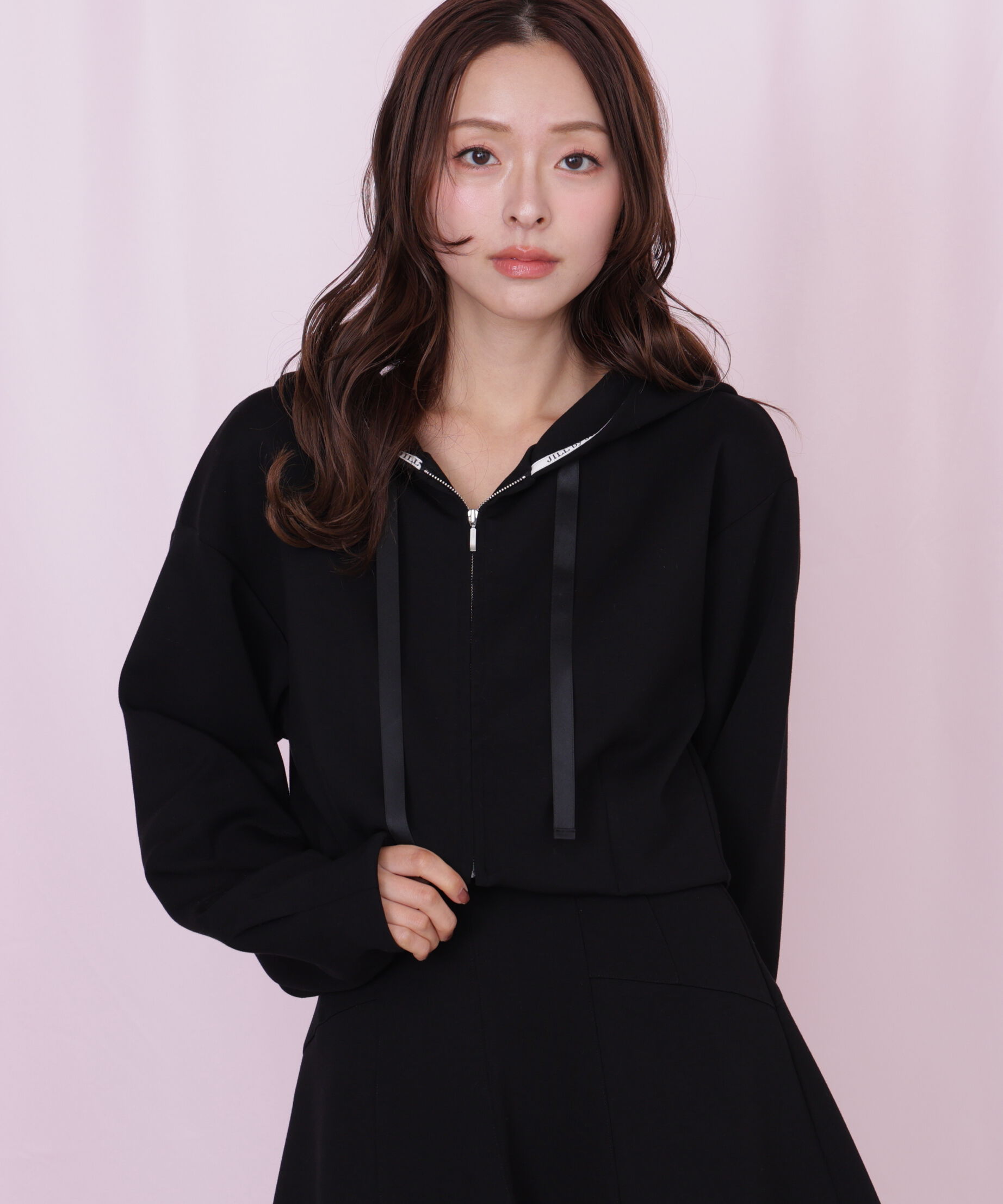  「ダイバー素材ショート丈フーディ」|Tシャツ・カットソー|