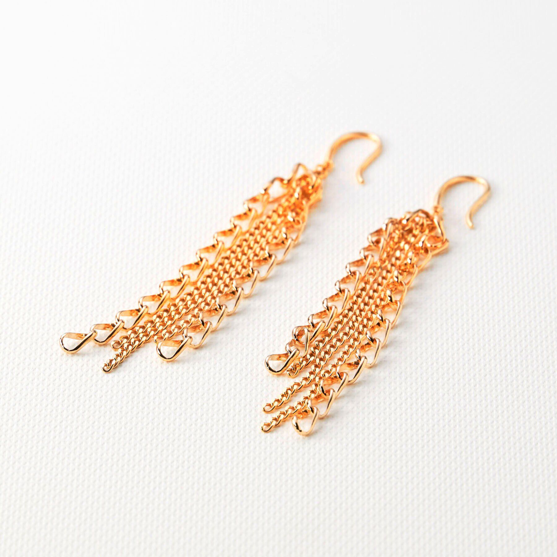 COCOSHNIK「K10キヘイミックスチェーン フックピアス」|ピアス|